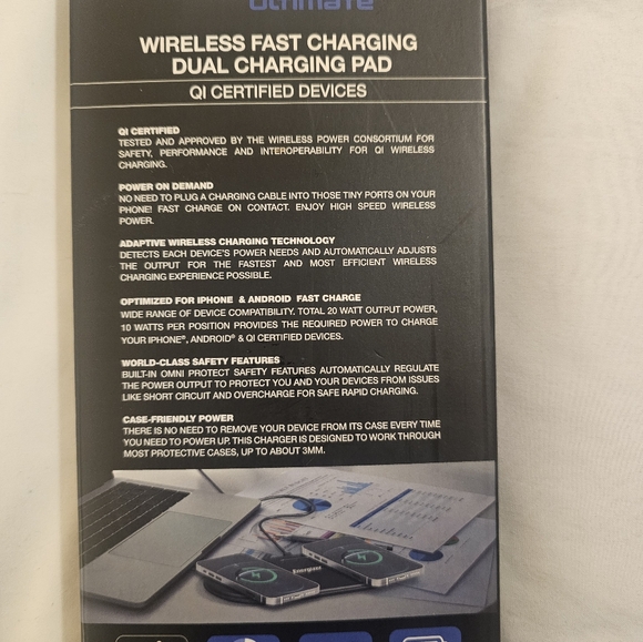 NWT ENERGIZER WIRELESS  FAST CHARGING DUAL PAD - Picture 3 of 3